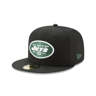 Black New York Jets Hat - New Era NFL 59FIFTY Fitted Caps USA0867291